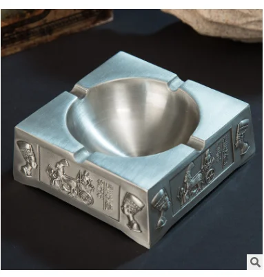 

European style retro originality, ancient Egyptian style fashion decoration, metal home craft ashtray, gifts for boyfriend