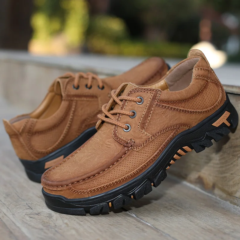 Мужские брендовые туфли в деловом стиле мужские из натуральной кожи на шнуровке