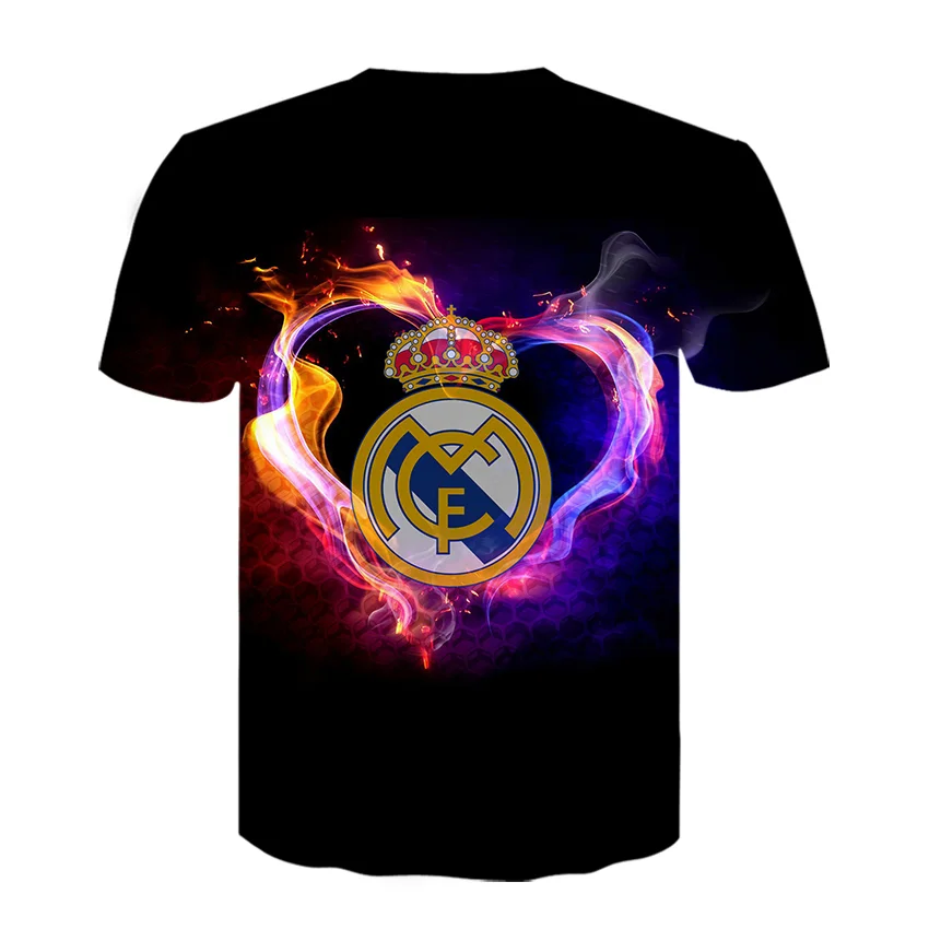 

2021 new Children's casual 3D flame T-shirt printed top T-shirt children's clothing boys and girls top Man / Woman men clothing