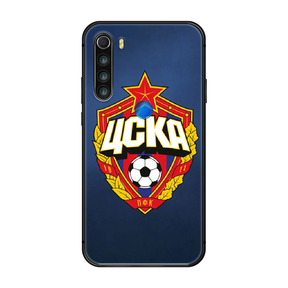 

PFC CSKA Moscow Phone Case Cover Hull For XIAOMI Redmi 7a 8a S2 K20 NOTE 5 5a 6 7 8 8t 9 9s pro max black cover 3D Etui luxury