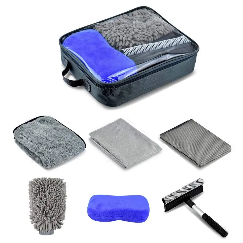 

6 шт., аксессуары для мытья автомобиля, с сумкой для хранения