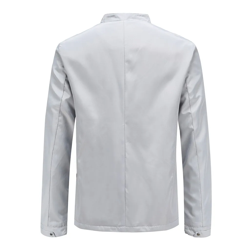 Куртка-бомбер на молнии Мужская Весенняя Осенняя зимняя повседневная однотонная