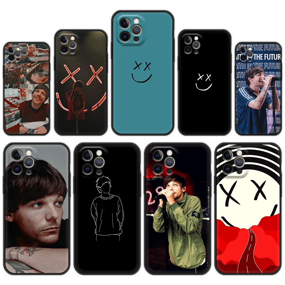 

Phone Case For iPhone 13 12 11 Pro MAX XR X SE XS 7 8 Plus Luxury iPhone13 Capa Soft Black Cover One Direction Louis Tomlinson