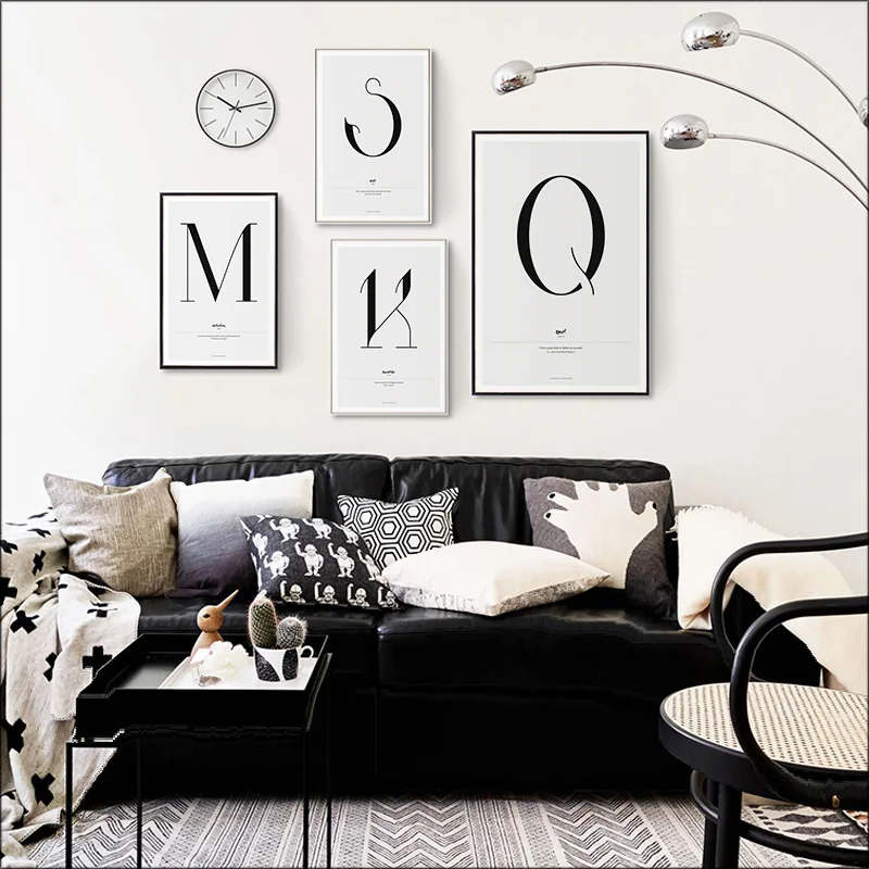 

Letter poster quotation words Nordic art home painting Nordic Canvas Print mural children bedroom poster and print living room