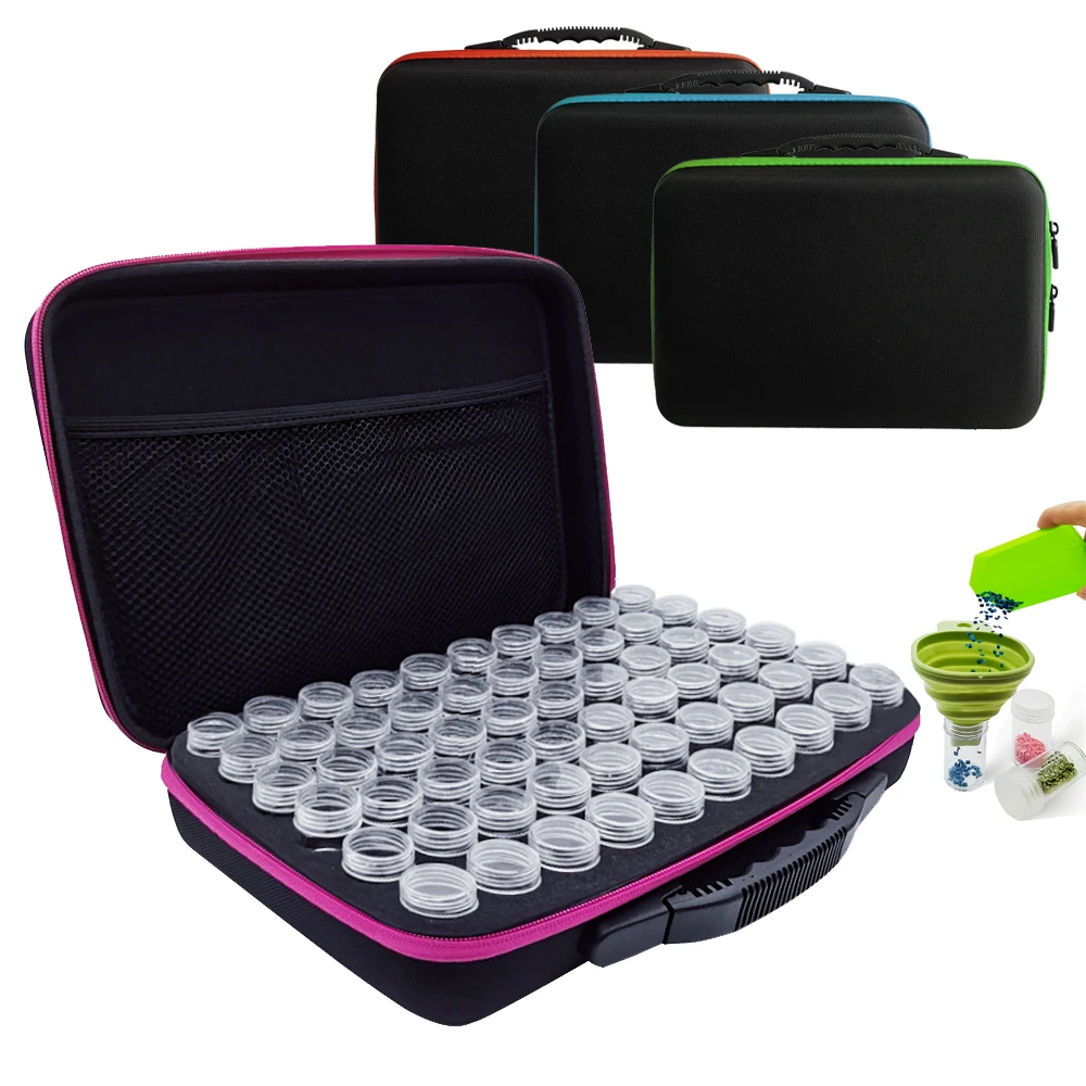 

60 Bottles of Diamond Painting Tool Box Accessories Storage Nail Bead Handbag Diamond Painting Tool Storage Box New Products