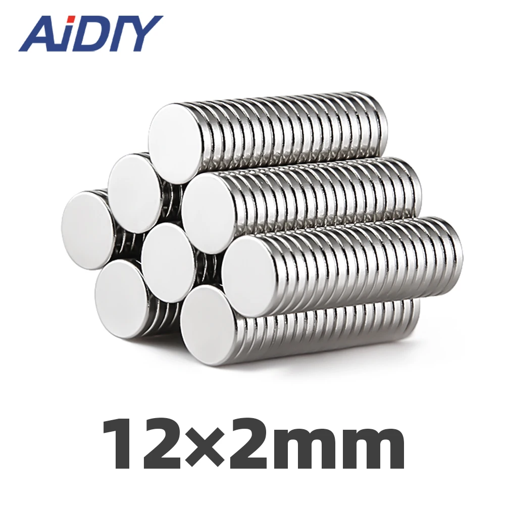 AIDIY 10 шт. неодимовые магниты 15 × 1 12 × 2 8x3 10x1 10x2 6 × 4 мм Мини N35 Круглый дисковый магнит очень сильные магниты никель редкоземельные