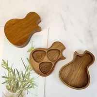 guitar picks wooden pick box holder collector with different wood picks mediator