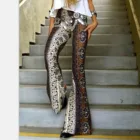 Новые модные облегающие повседневные уличные хиппи женские длинные брюки с принтом в стиле бохо расклешенные узкие брюки с цыганскими колокольчиками