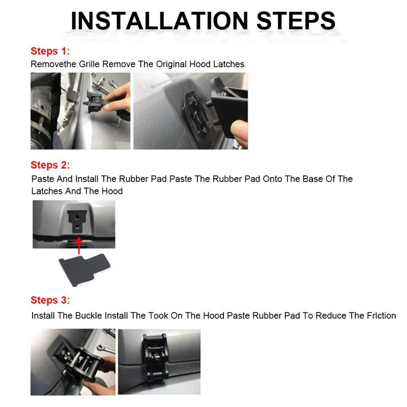 

Dyno Racing 1Pair Latch Locking Hood Catch Kit for 2007-2017 Jeep Wrangler JK