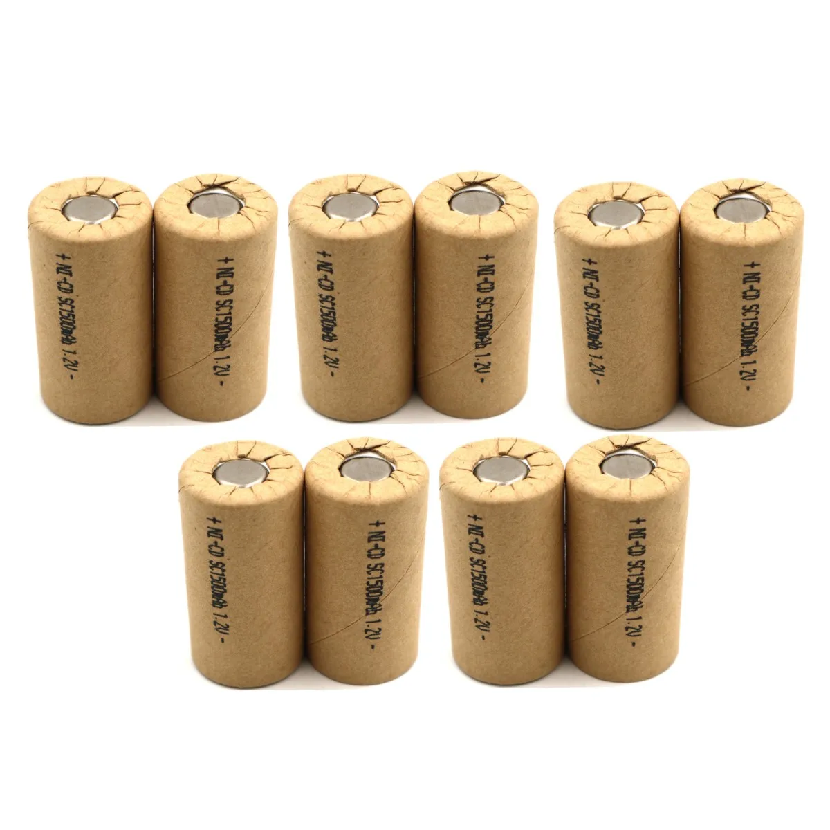 10 шт. SC1500mAh 1,2 V перезаряжаемый Ni-CD аккумулятор с высокой скоростью разряда 10C для аккумулятора электроинструмента