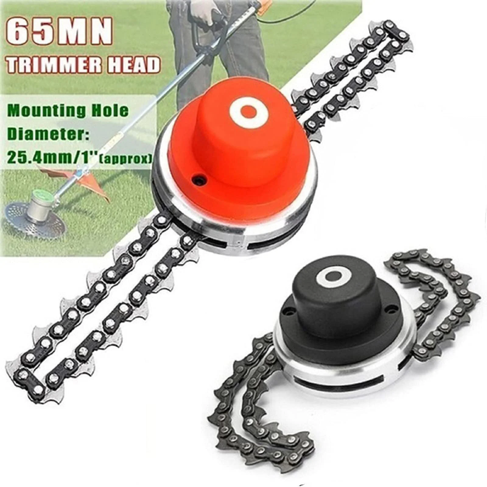 

Lawnmower Head with Chain Metal Brushcutter Garden Grass Trimmer with Thickening Chain Heavy Duty Garden Lawnmower Weed Trimming
