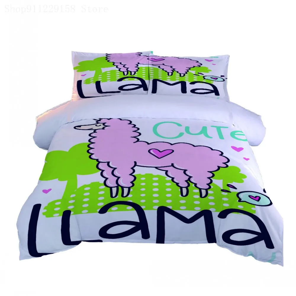

Home Textile Cartoon Colorful Kara Sheep Duvet Cover Pillow Case Bed Sheet Boy Kid Teen Girl Bedding Linens Set King Queen Twin