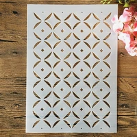 a4 29cm geometry round square dot diy layering stencils painting scrapbook embossing hollow embellishment printing lace ruler