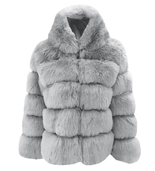 Новинка зимнее женское пальто из искусственного овечьего меха лисы размера плюс
