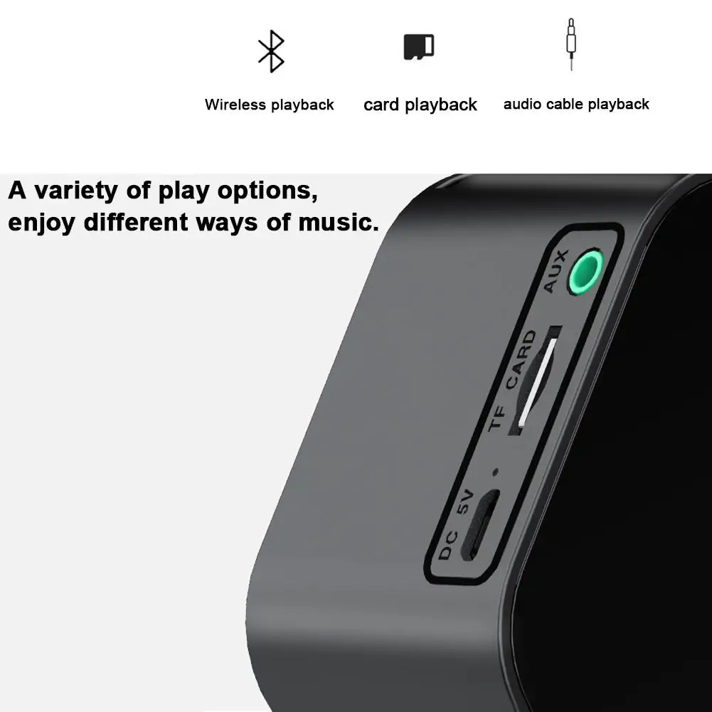 G5 беспроводной Bluetooth громкоговоритель маленький будильник радио с светодиодный