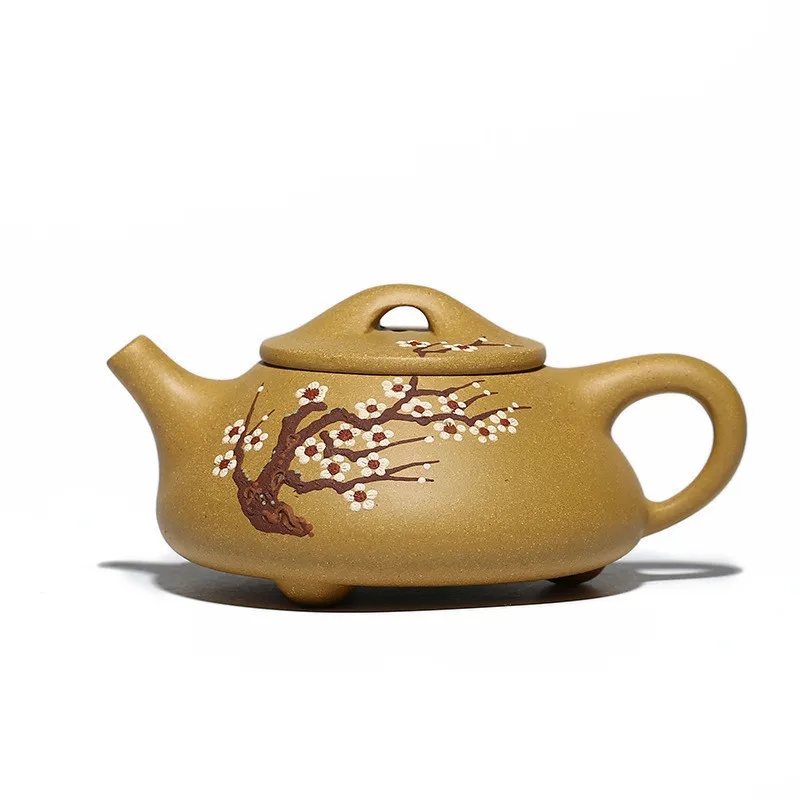 

Yixing Purple Clay tea pot Plum blossom Stone scoop Teapots beauty kettle Raw ore Handmade Tea set Authentic Tie Guanyin 260ml