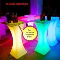 new rechargeable led luminous cocktail table waterproof glowing bar tables lighted up coffee stool for club disco party supply