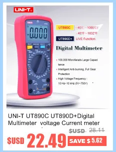 UNI-T UT333 мини-измеритель температуры и влажности внутренний и наружный гигрометр с индикацией перегрузки блок преобразования ЖК-подсветка