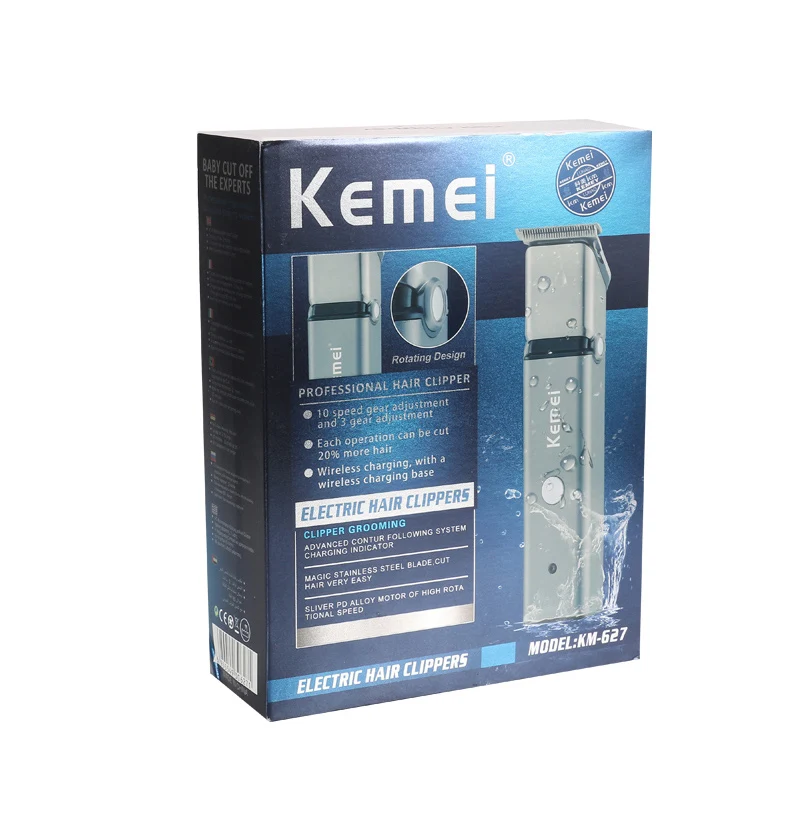 Kemei-627 Профессиональный baldheed машинка для стрижки волос шнур для мужчин беспроводной Перезаряжаемый триммер для волос стрижка усов триммер