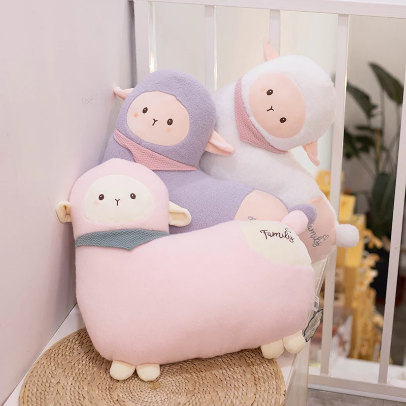 

45CM Kawaii Sheep Alpaca Plush Toys Cute Animal Cartoon Stuffed Baby Appease Playmate Doll Kids Birthday Creative Gifts