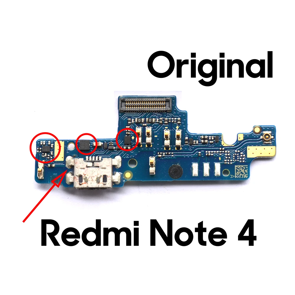 Оригинальный USB-разъем для зарядного устройства Redmi note 4 с микрофоном | Мобильные