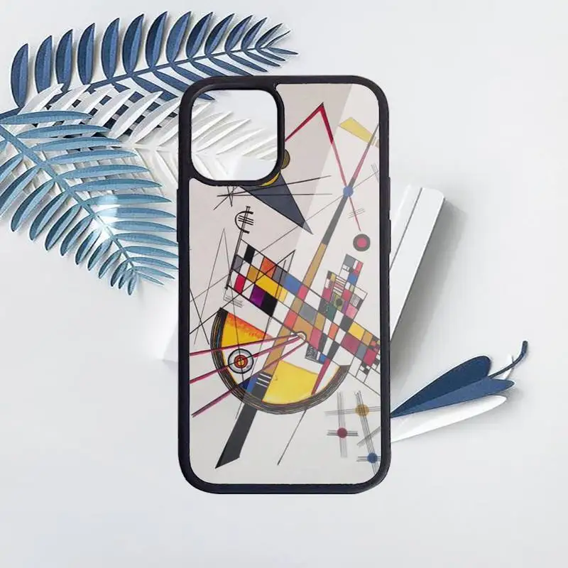 

Wassily Kandinsky Art design Phone Cases PC for iPhone 11 12 pro XS MAX 8 7 6 6S Plus X 5S SE 2020 XR Luxury brand shell funda