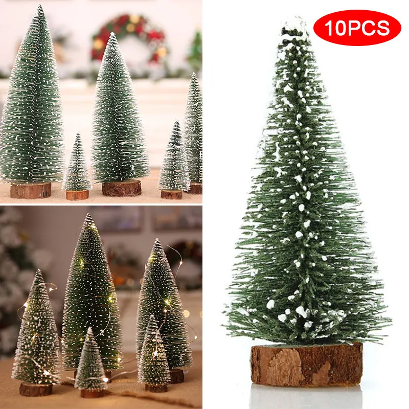 Рождественская елка Санта Клауса домик для путса мини пластик 10 шт.