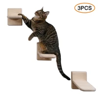 3pcs 1 pcs wall mounted cat shelf puppy cat climbing toys wooden pet cat perch step bed cat hammock bed cat wall house latest