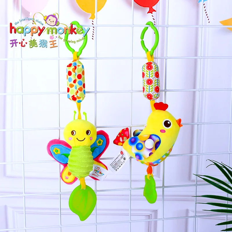 Happy monkey Игрушки для малышей от 0 до 3 лет плюшевая кровать висячая сочувствие