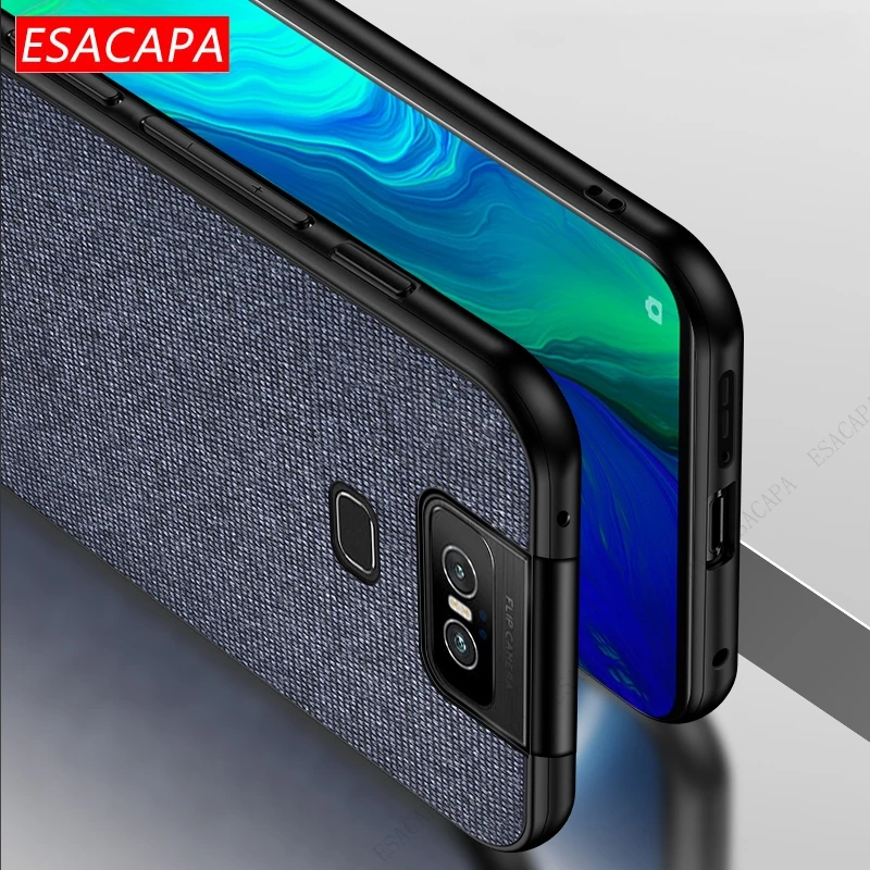 Роскошный тканевый чехол для телефона ASUS Zenfone 6 6Z сращивающийся Мягкий Кожаный