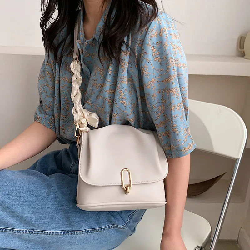 

Crossbody Bags for Women Shoulder Bag Handbag Purse Designer Women Bag Bow Fashion All-match 2021 New PU Leather Solid Color