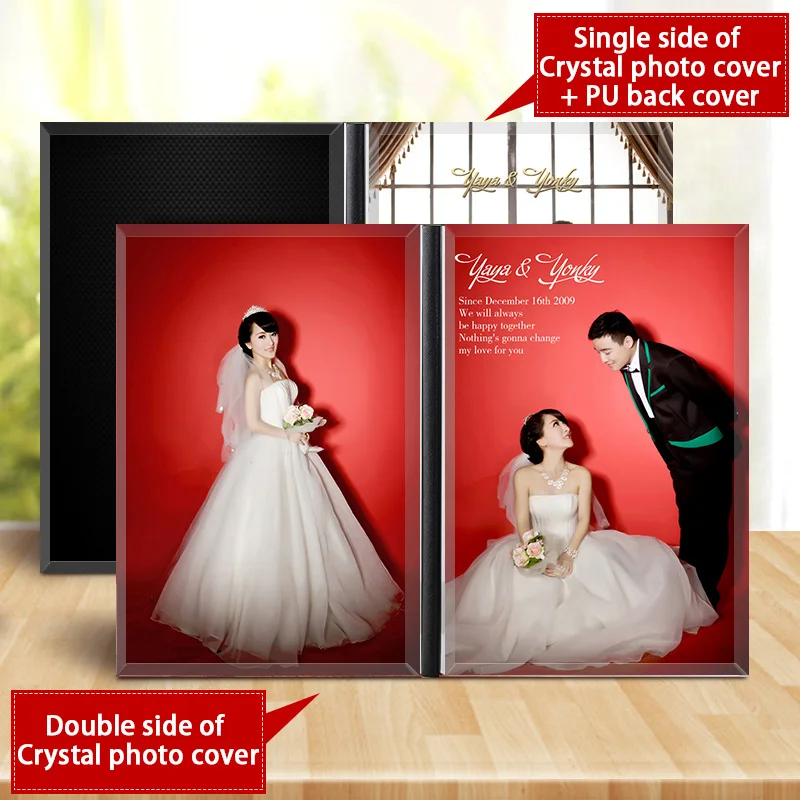Сделанная на заказ Фотокнига с кристаллами фотоальбом книга бесплатным дизайном
