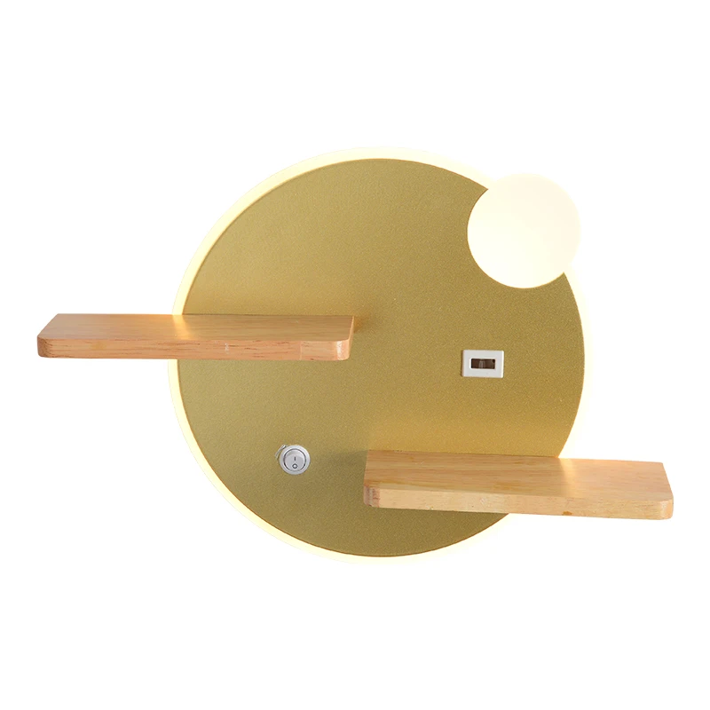 

Wall Lamp Round Square Interior Wall Light Living Study Kid's Room Bedroom Bedside Aisle Decoration Luminarie Indoor Lighting