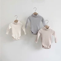 milancel 2021 autumn baby clothing turtleneck infant boys bodysuit full sleeve toddler girl jumpsuit