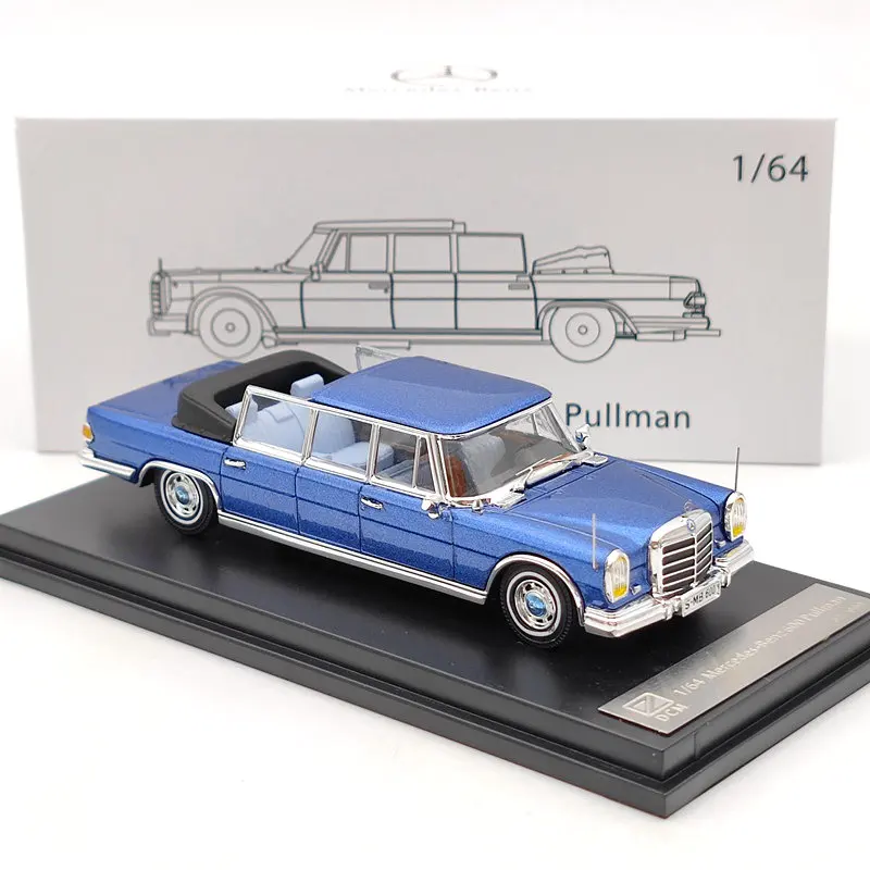 DCM 1:64 для 1966 M ~ ceders-B nz 600 Pullman Convertible Blue Limited Diecast модель |