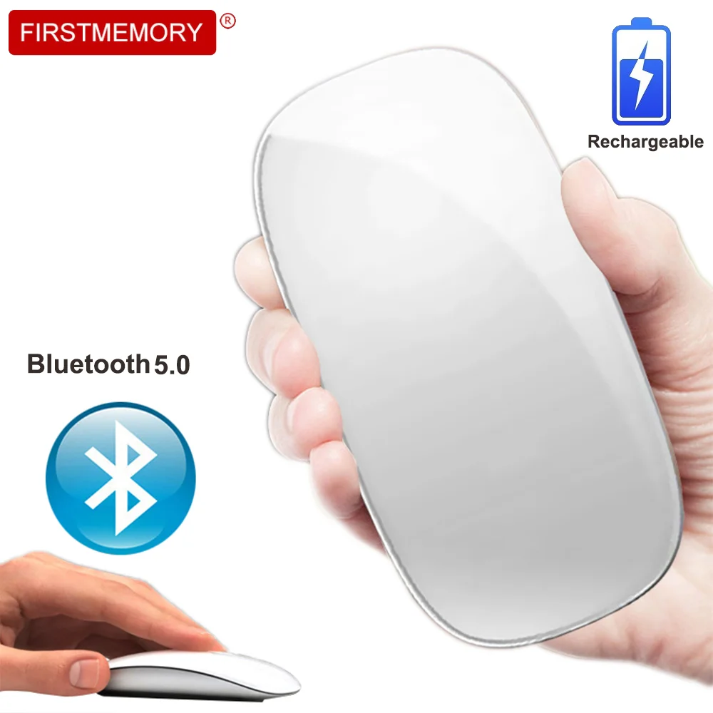 Беспроводная мышь Bluetooth ультратонкая Волшебная с дуговым касанием лазерная