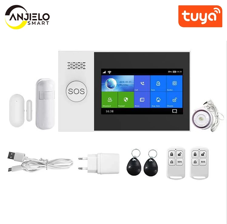 

Система охранной сигнализации, 4,3 дюйма, 433 МГц, Wi-Fi, GSM