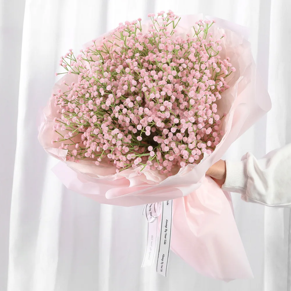 

10pcs/Bouquet Artificial Flowers Fake Plastic Gypsophila Preserved Flowers Wedding Bride Holding Bouquet Home Decor Ornaments