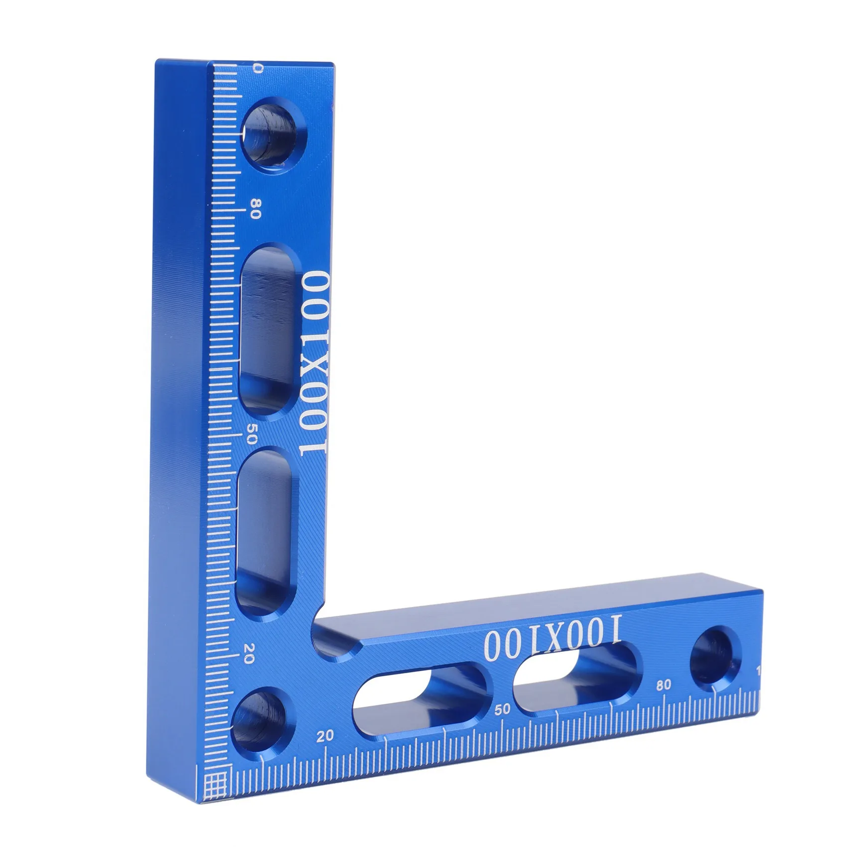 

90 Degree Precision Positioning L Squares Block 100X100mm Aluminum Alloy Right Angle Ruler Clamping Height Gauge