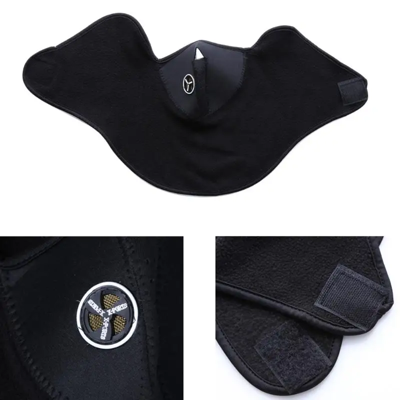 Уличная спортивная маска зимняя Лыжная и теплая полумаска для лица|Маска