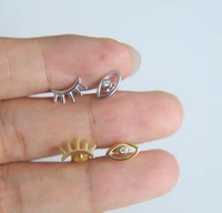 simple design tiny eye stud earrings for women cute 100 925 sterling silver gold silver stud women earrings fashion jewelry