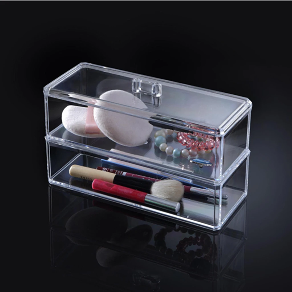 

Large Space Makeup Storage Box Cosmetic Case Container Organizer Desktop