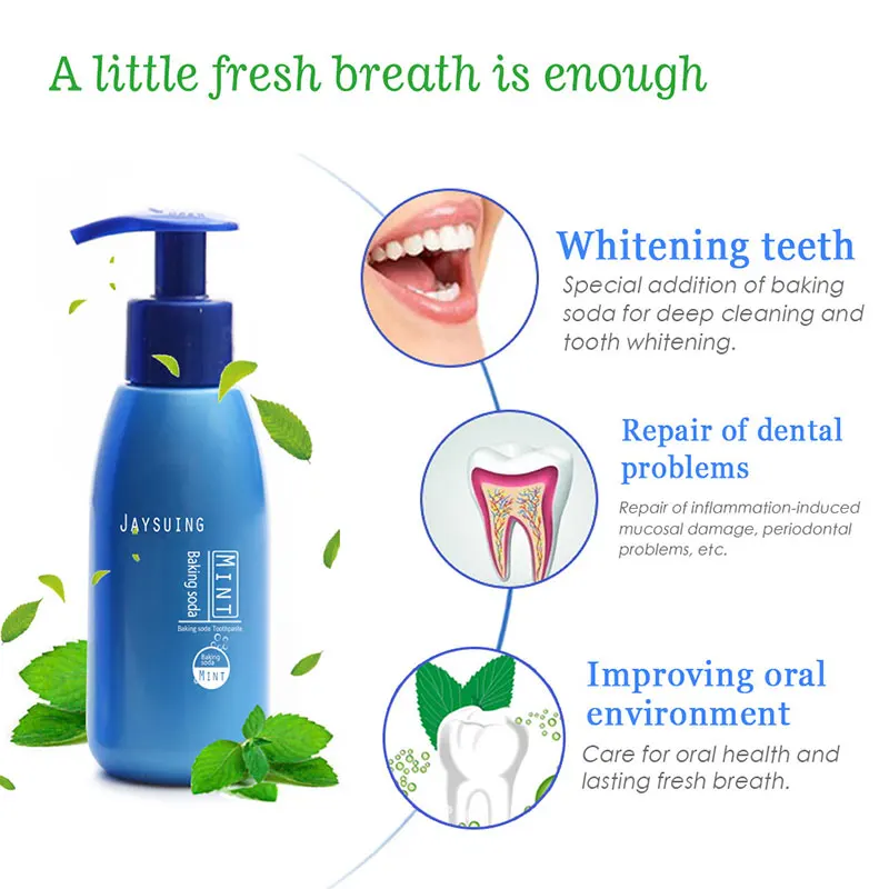 Пищевая Сода с прессом типа мяты-Ароматизированная зубная паста 220 мл большой