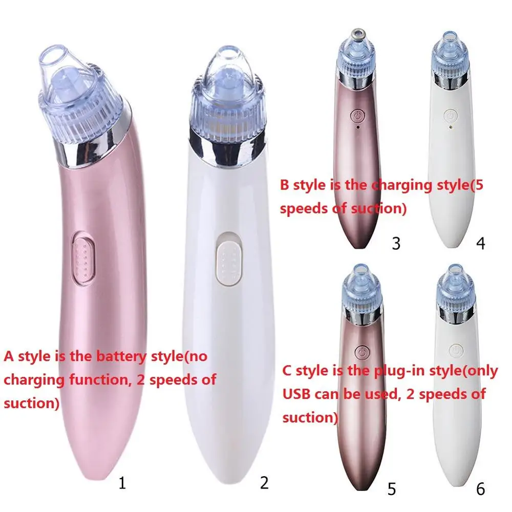 Электрический вакуум-всасывание Удаление пор для лица машина с 5 зондами