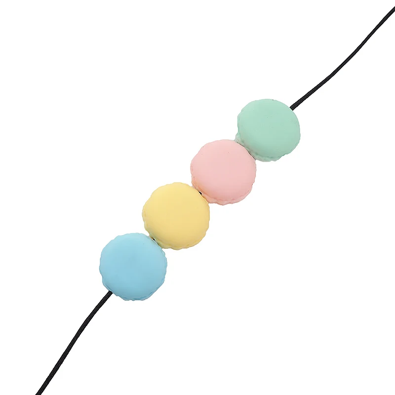 Chenkai-mordedores de silicona sin BPA, cuentas de silicona, dentici&oacute;n de dibujos animados para DIY, collar de lactancia, cadena de chupete, regalo, 10 piezas-2