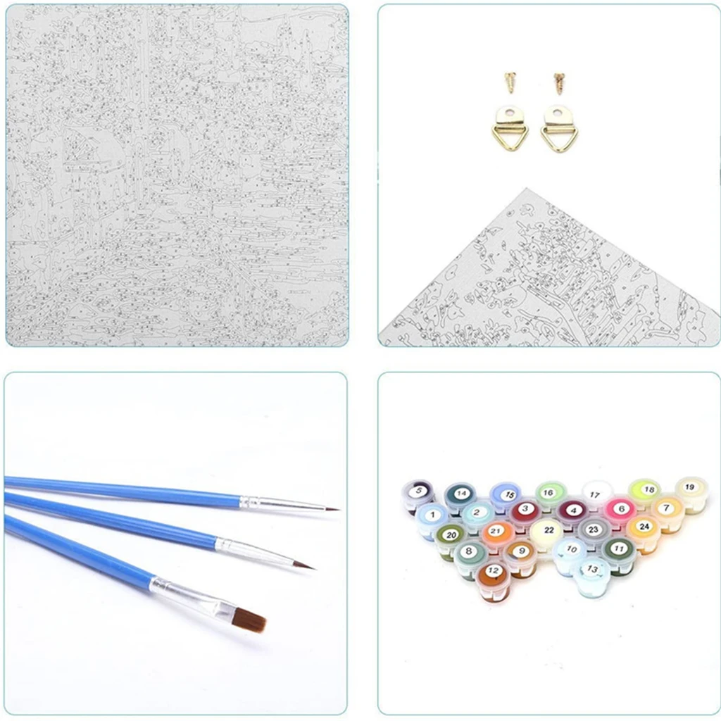 DIY Краска по номерам набор масляных красок ing на холсте настенное изображение для