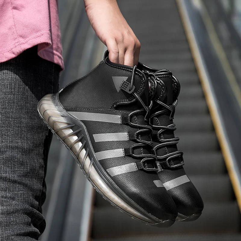 

Explosion Fashion Leisure Boot High Top Men's Casual Shoes Big Size 45 Men Trainers Autumn Running Walking Boots Outdoor Botas