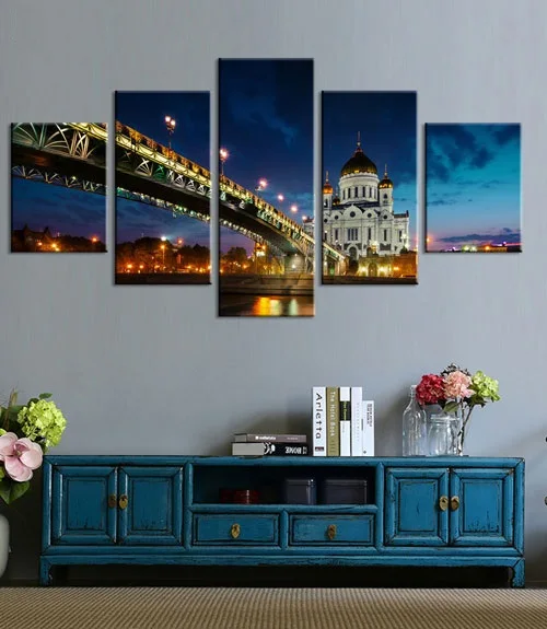 Картины на холсте плакаты 2 Москву российский Кремль город стены художественная