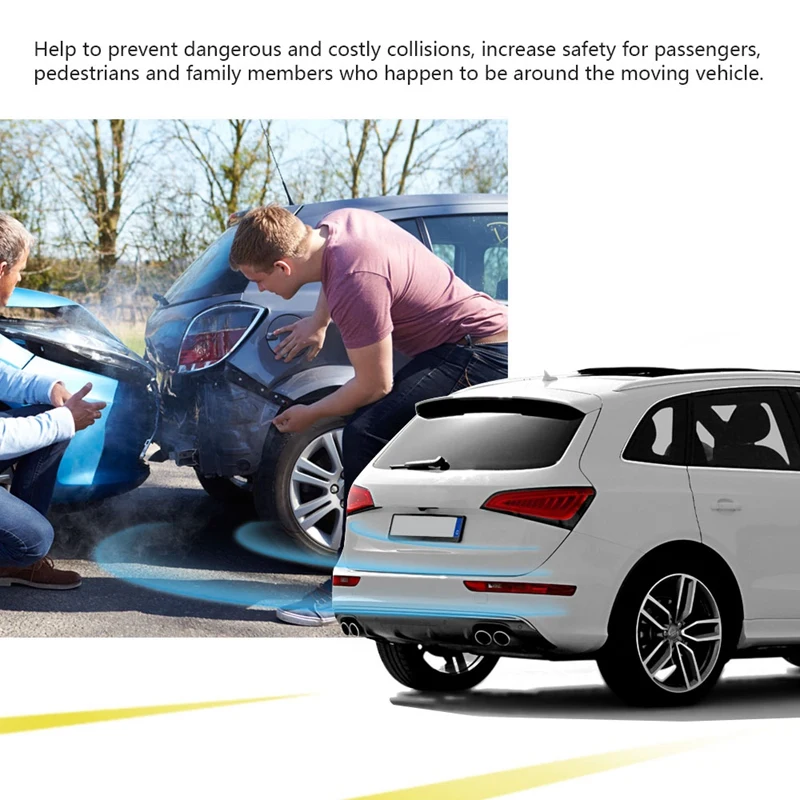 

Car Parking Sensor Assistant 4 Sensor Flat Sensors Reverse Sound Buzzer Alarm Sound