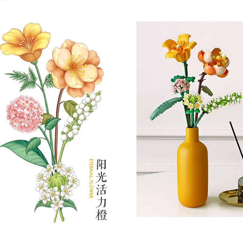 456 шт. + фотообои/Локки 3 стиля вечные Цветы Роза/Лаванда игрушки сделай сам